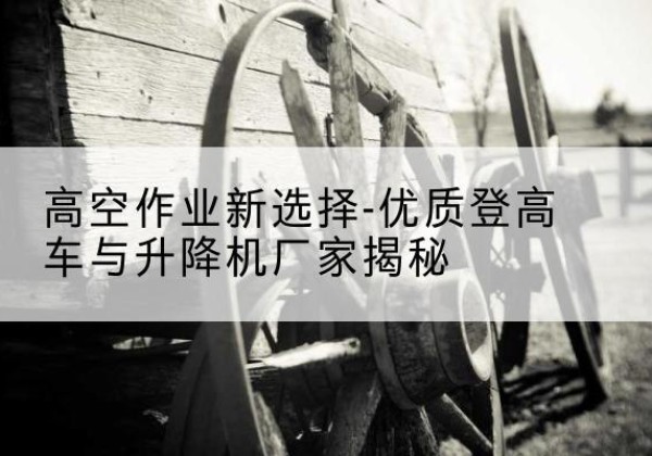 南沙登高车厂家-高空作业新选择-优质登高车与升降机厂家揭秘